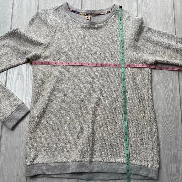 Dolan Anthropologie Women's Silver & White Crewneck Pullover Sweater Size Small - Picture 6 of 10